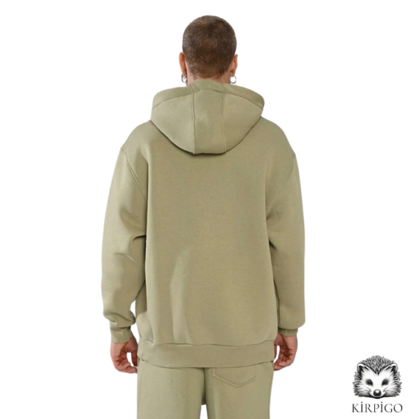 Baskısız Sweatshirt Oversize Hoodie - Görsel 2