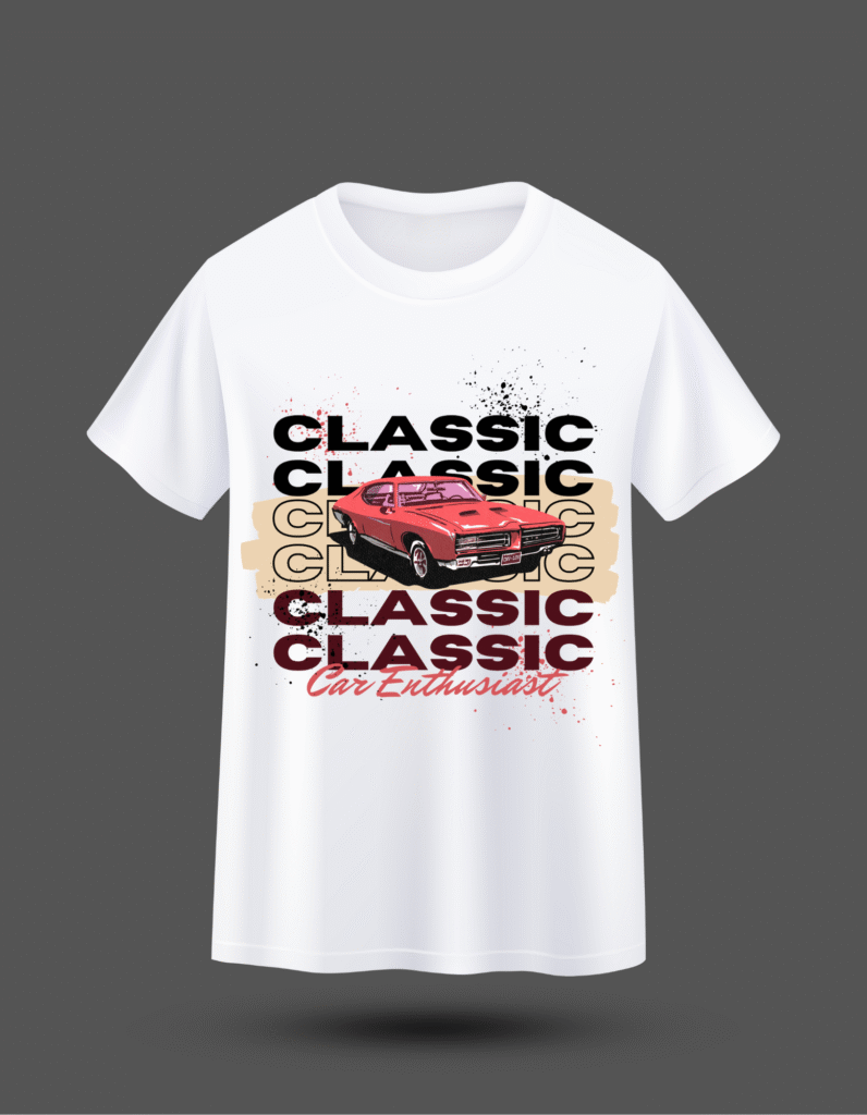 Kısa Kollu T-Shirt (Vintage Car)