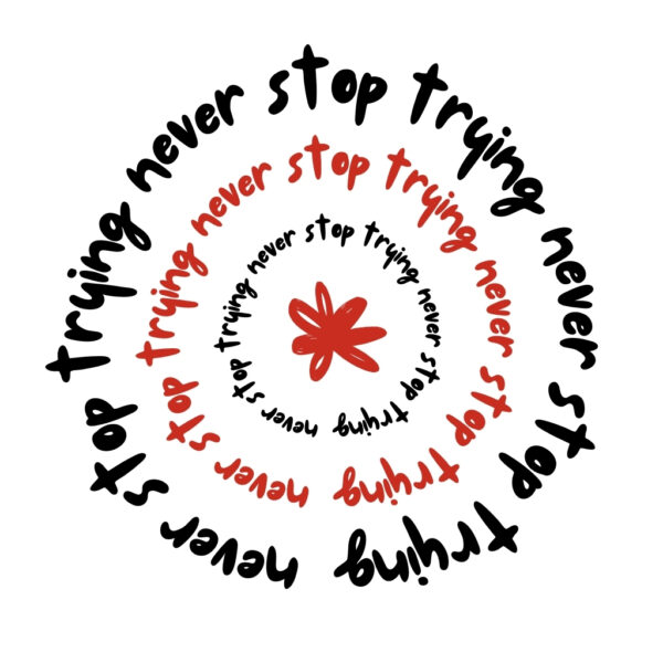Kısa Kollu T-Shirt (Never Stop Trying) - Görsel 2