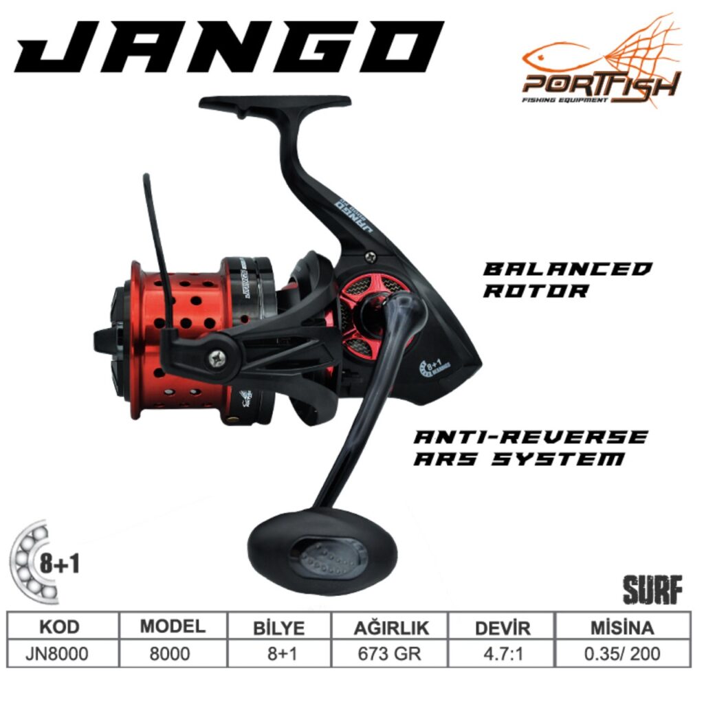 Portfish Jango 8000 Surf Makinesi 8+1BB