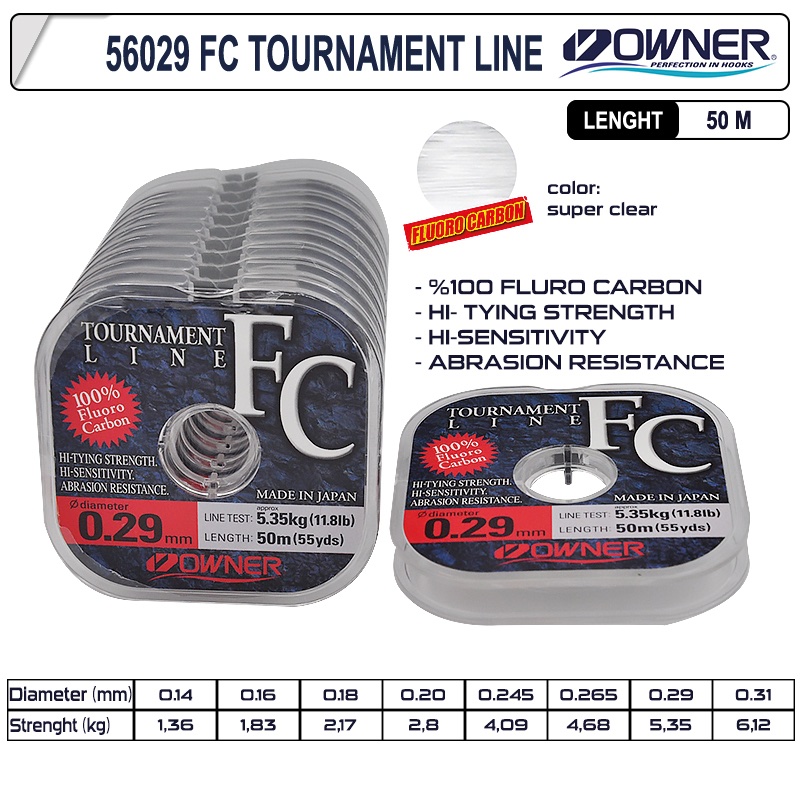 Owner Tournament Fluorocarbon Misina 50m