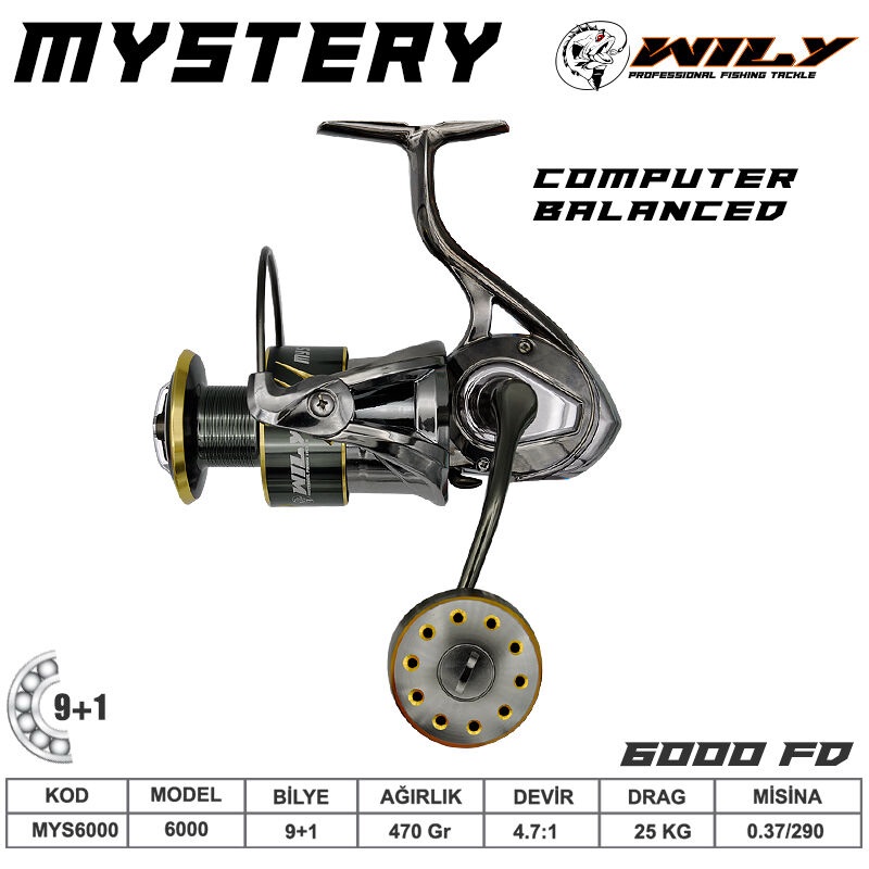 Wily Mystery 6000 Surf Makinası 9+1BB